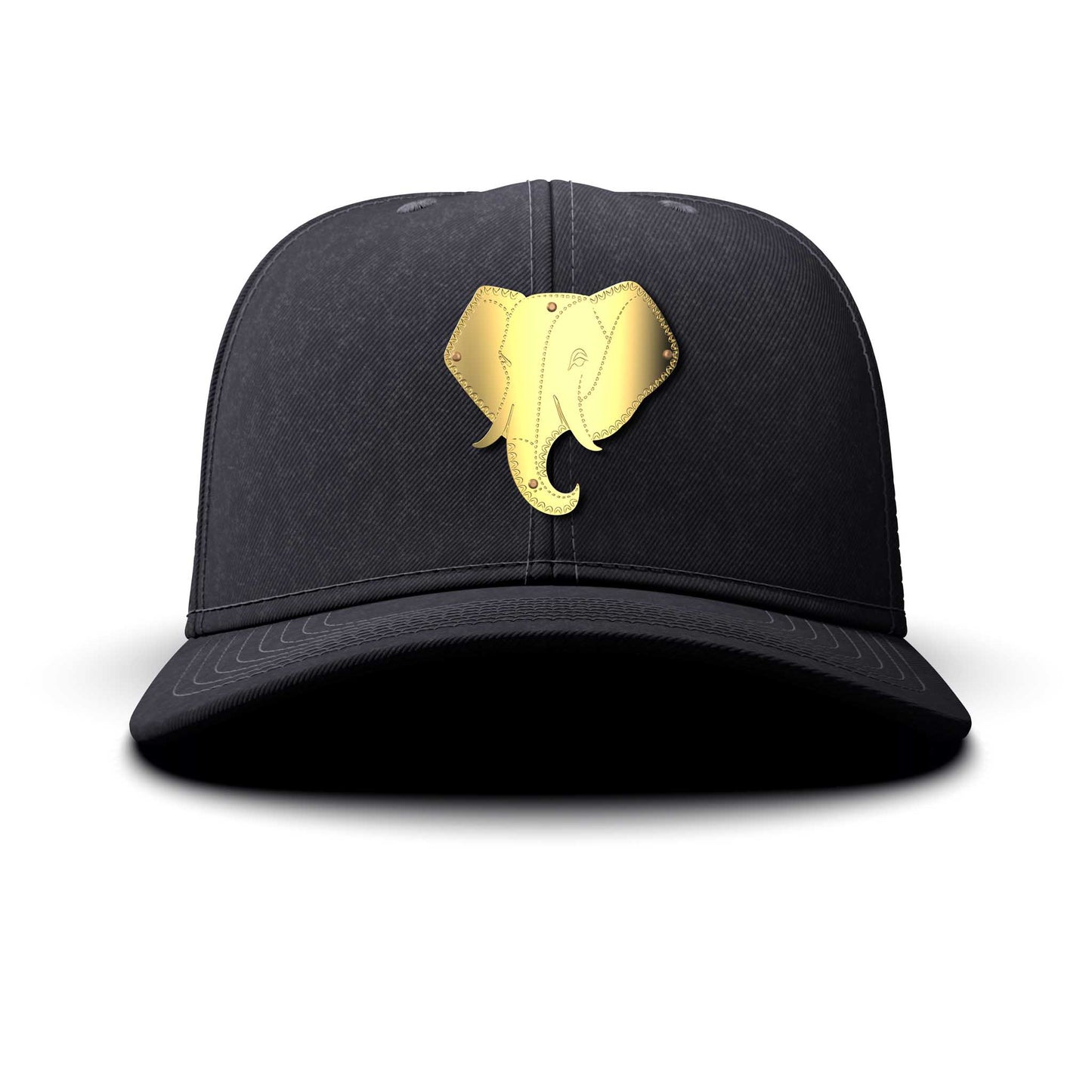 Elephant - Single Gold Charm BIG, curved