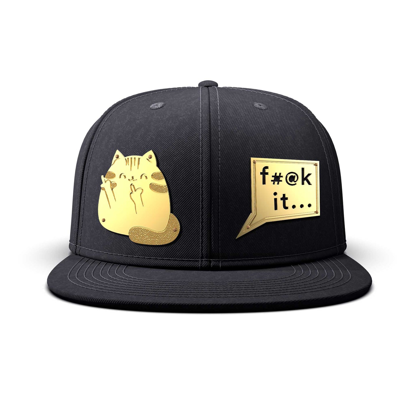 f#@k it - Double Gold Charm SUPER BIG