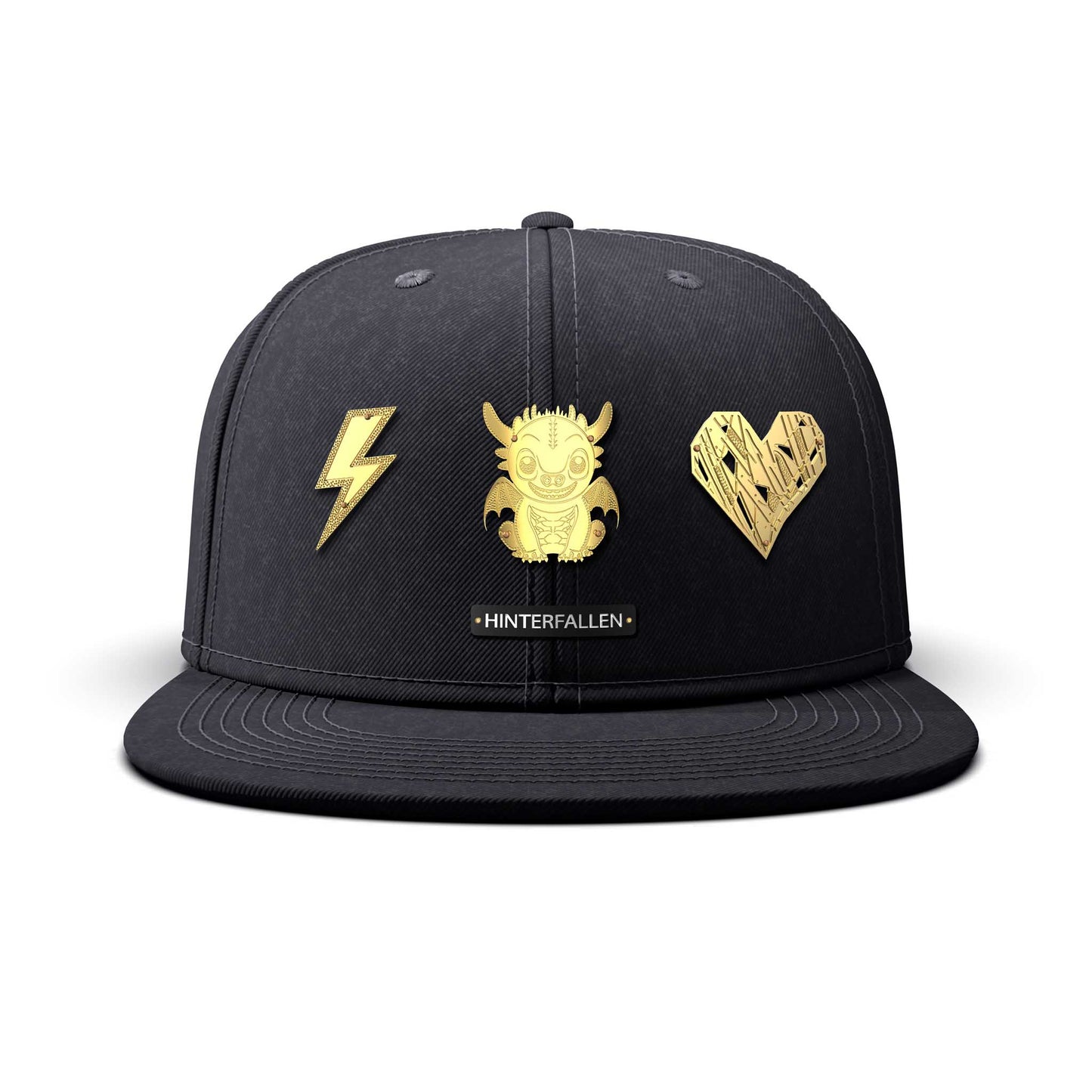 Troublemaker - Triple Gold Charm, flat