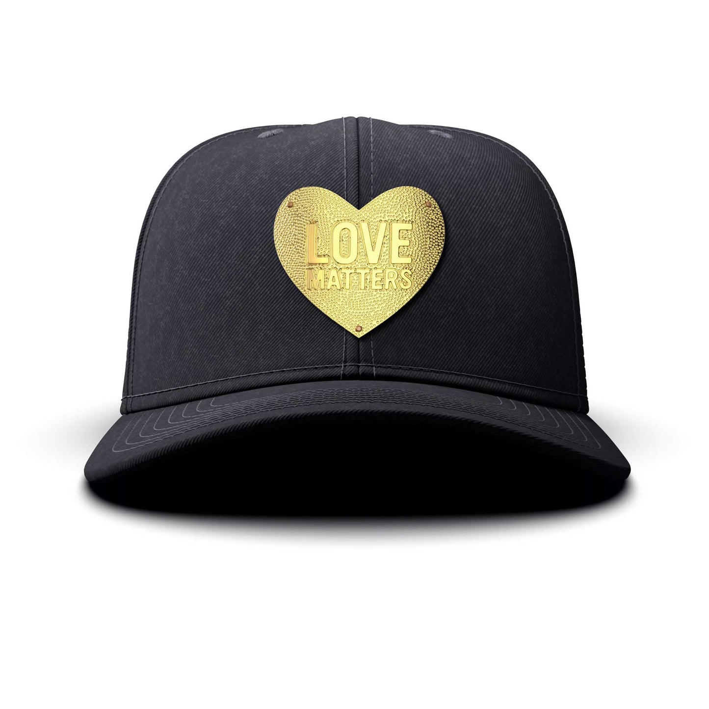 Heart, Love Matters - Single Gold Charm BIG, curved