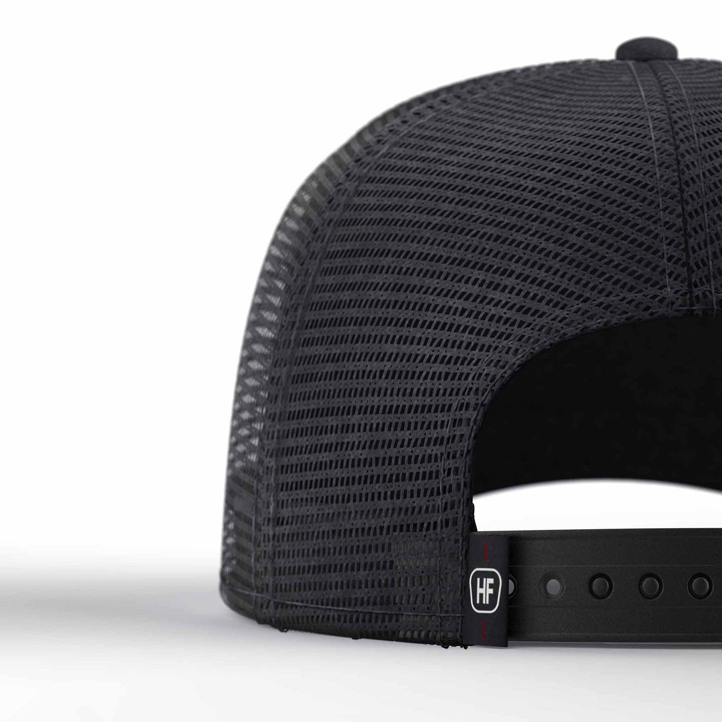 Detroit, MI - Black Patch, Trucker Cap, curved