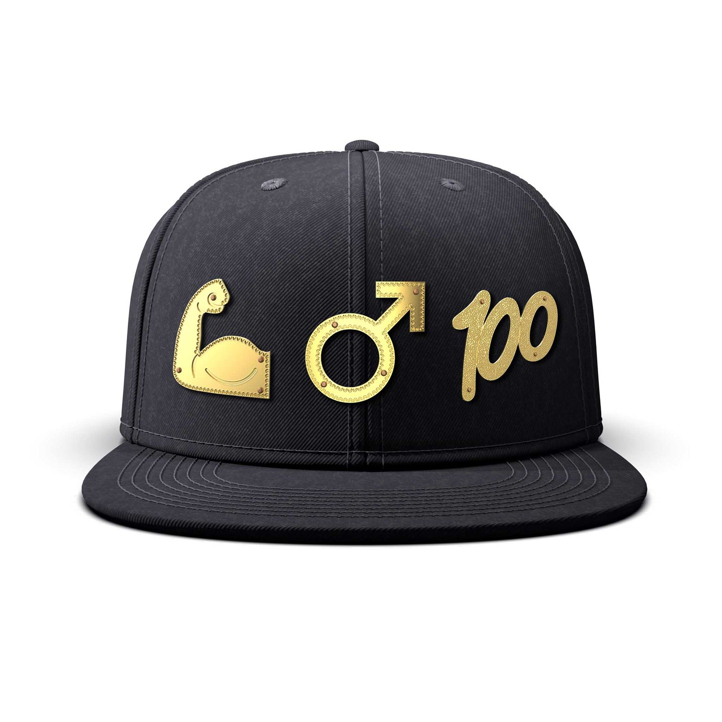 Man Time - Triple Gold Charm BIG, flat