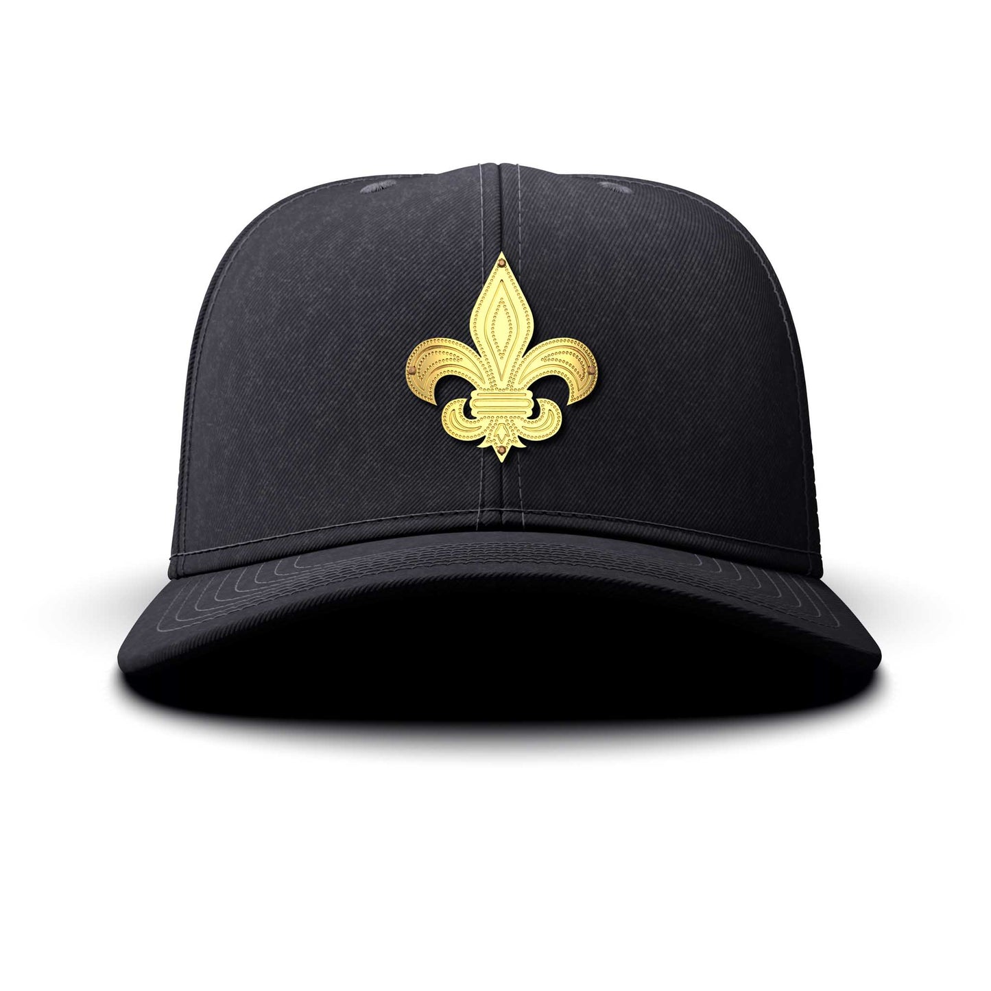 Royal Flower - Single Gold Charm BIG, curved