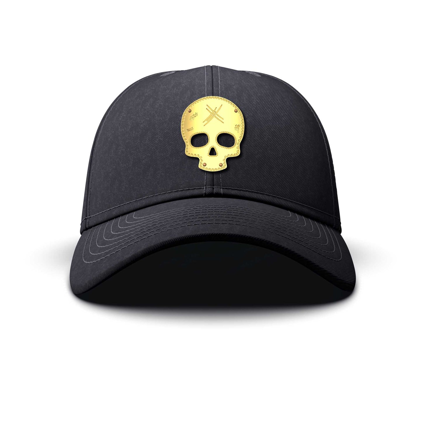 Skull - Women's, Single Gold Charm, curved