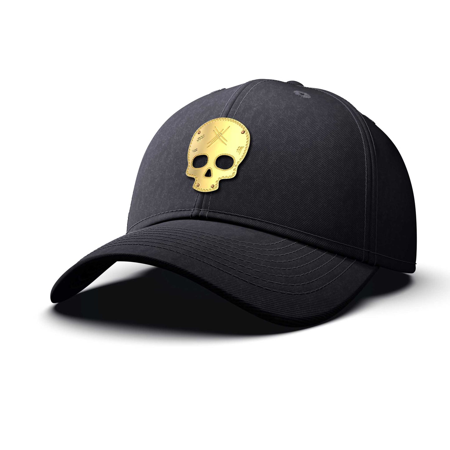Skull - Women's, Single Gold Charm, curved