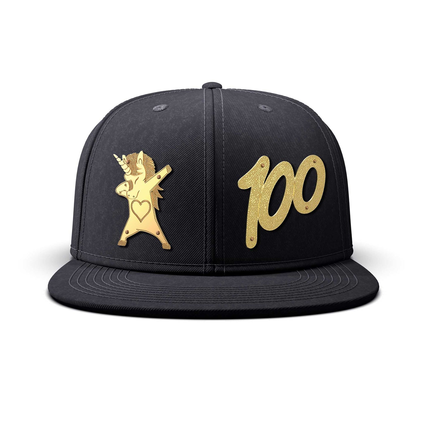 Dabbing Unicorn - Double Gold Charm SUPER BIG