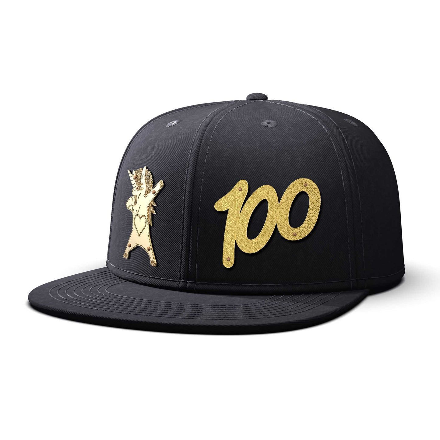 Dabbing Unicorn - Double Gold Charm SUPER BIG