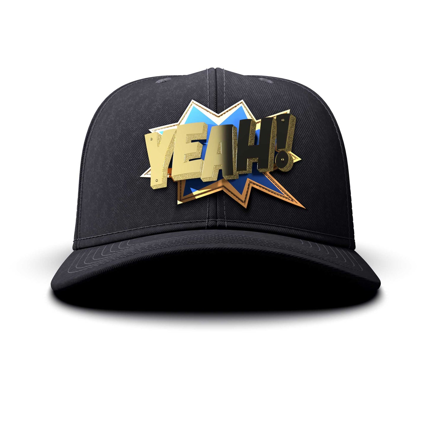 YEAH! - Gold Letters & Patch, curved