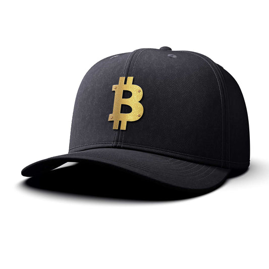 Bitcoin - Single Gold Charm BIG, curved