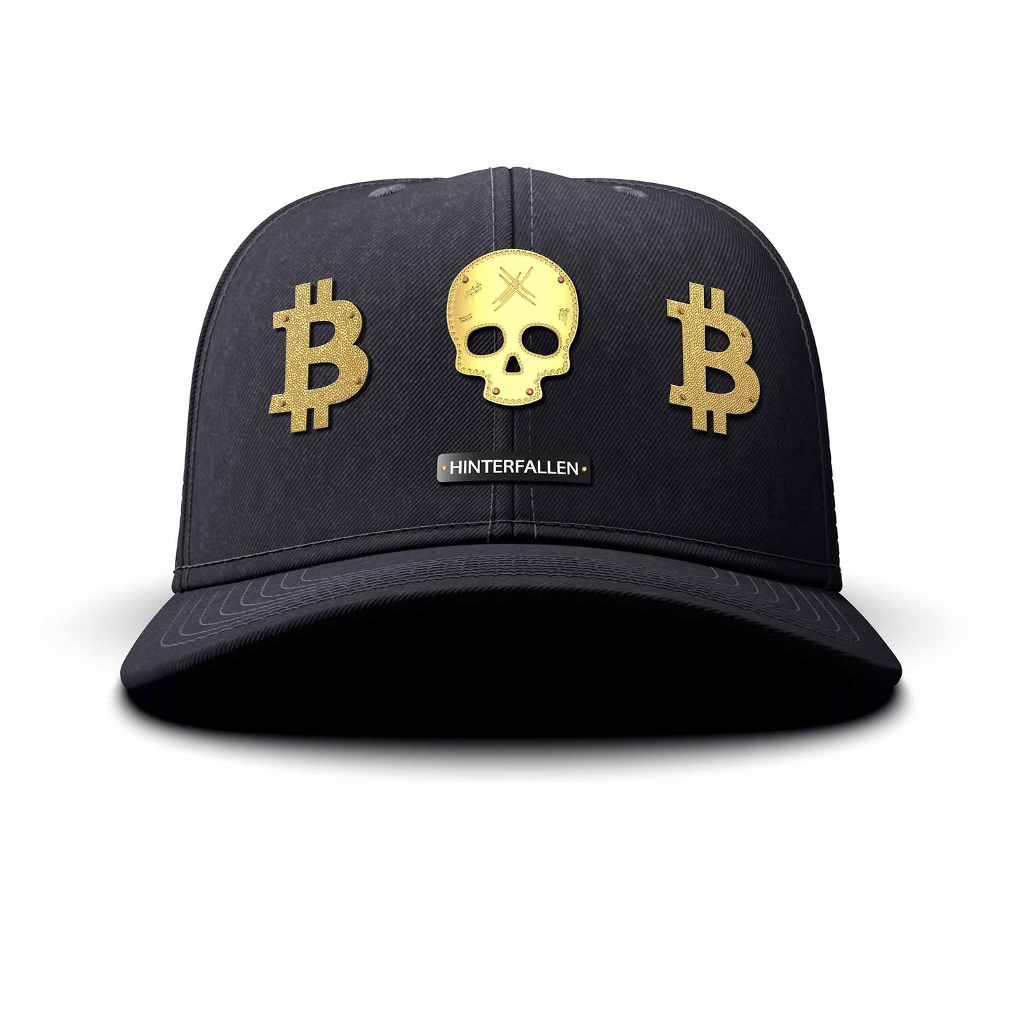 Bitcoin, Bad Boy- Triple Gold Charm, curved