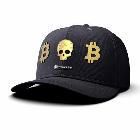 Bitcoin, Bad Boy- Triple Gold Charm, curved