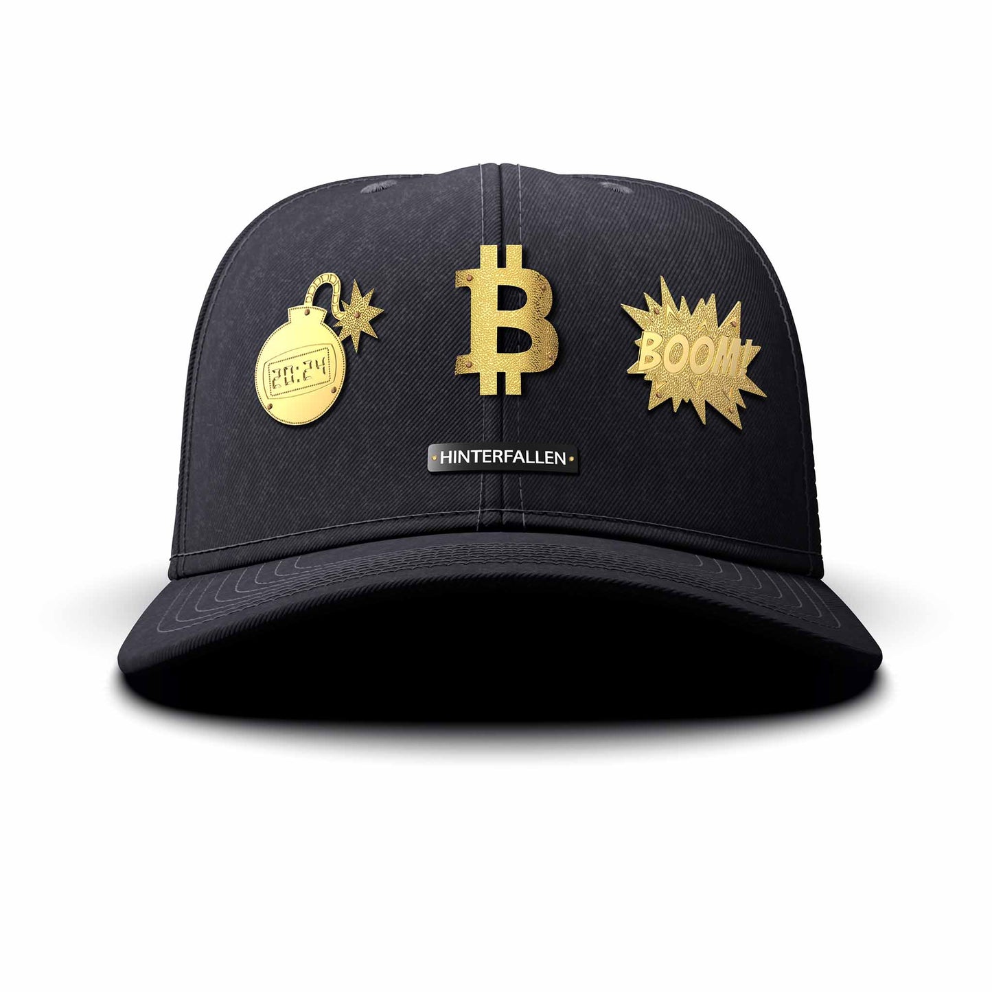 Bitcoin, Tik Tik Boom - Triple Gold Charm, curved