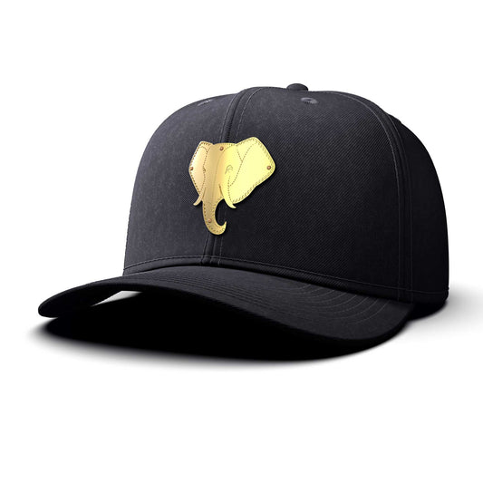Elephant - Single Gold Charm BIG, curved