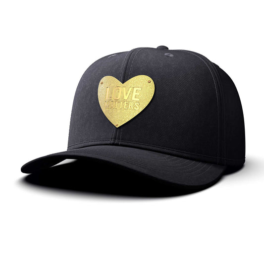 Heart, Love Matters - Single Gold Charm BIG, curved