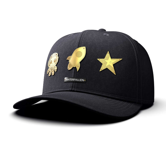 Chasing Stars - Triple Gold Charm, curved